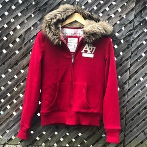 Aeropostale sweater with Faux Fur lined Hoodie